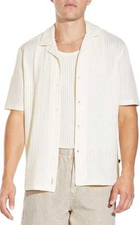 Civil Society Relaxed Fit Short Sleeve Button-Up Resort Shirt in Cream at Nordstrom Rack, Size Xx-Large