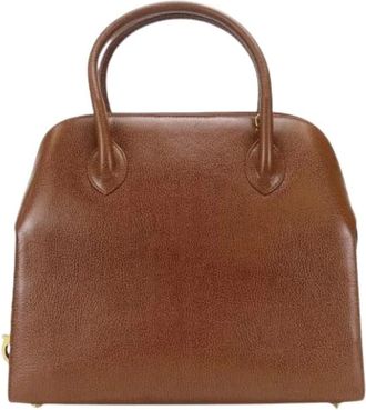 Ferragamo Pre-owned Handbags, female, Brown, Size: ONE SIZE Pre-owned Leather Handbag