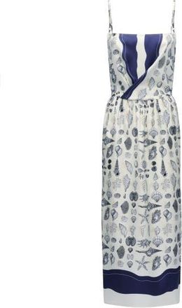 Câllas Milano Samantha Print dress in Navy /Ivory at Nordstrom, Size 36 It