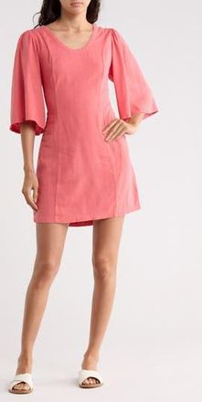 Young Fabulous & Broke Fiora Elbow Sleeve Minidress in Coral Crush Pigment at Nordstrom Rack, Size X-Small