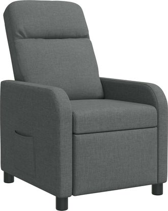 vidaXL Recliner Gris Oscuro Tela Vidaxl