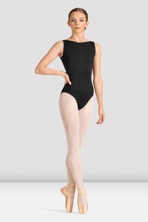Bloch BLOCH Ladies Mirella Celeste Boat Neck Printed Leotard, Black