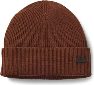 BOSS Rib-knit virgin-wool beanie with logo plaque