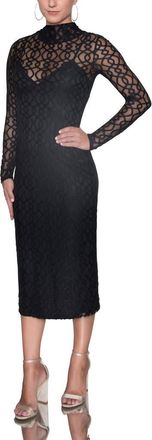 Rachel Roy Lydie Turtleneck Midi Dress in Black at Nordstrom, Size X-Small