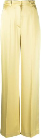 Nanushka Kezia satin wide-leg trousers - women - Polyester/Triacetate - S - Yellow
