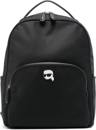 Karl Lagerfeld logo-print backpack - Black