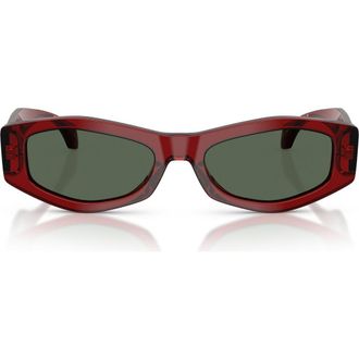Versace 54mm Irregular Sunglasses in Dark Green at Nordstrom