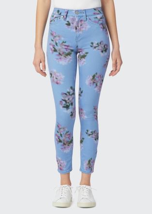 Hudson Barbara Skinny Ankle Jeans In Blurred Floral