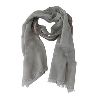 Costume National Pa&ntilde;uelo de algod&oacute;n con flecos - Accessories - Hombre - Gris - ONE SIZE