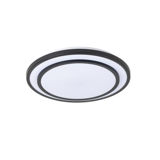 Lindby L&aacute;mpara De Techo Led essina En Negro Metal - Lindby