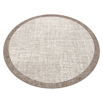 RugsX Rugsx - Alfombra De Cuerda Sisal Floorlux Circulo 20401 Marco Champ&aacute;n / Gris Pardo Beige Circulo 120 Cm