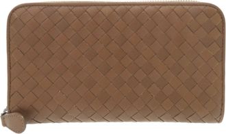 Bottega Veneta Brown Intrecciato Long Wallet (Bi-Fold) (Pre-Owned)