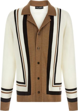 Dolce & Gabbana Multicolor Logo embroidery cardigan