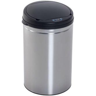 HOMCOM Homcom - Papelera Cubo Basura 30l Sensor Detector Movimiento Abre Automatico Acero