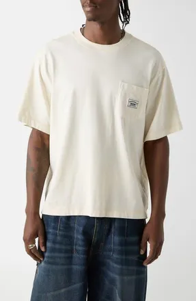 Guess Go Oversize Boxy Cotton T-Shirt in Medium Beige at Nordstrom, Size X-Large