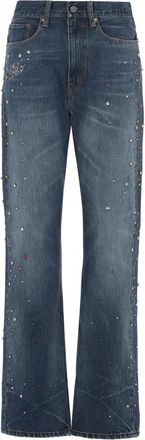 Polo Ralph Lauren Boot-cut Jeans, female, Blue, Size: W27 Flared Jeans with Five Pockets
