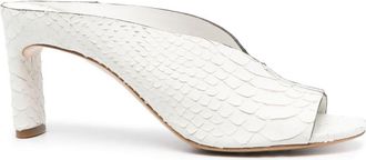 Del Carlo 85mm Tenerife leather sandals - women - Calf Leather/Calf Leather/Calf Leather - 36 - Neutrals
