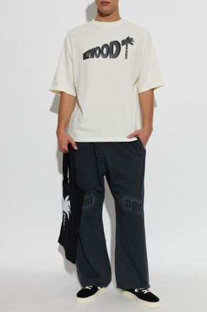 Palm Angels Printed T-shirt, Mens, Cream