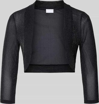 Jake*s Regular Fit Bolero im semitransparentem Design in Black, Größe 32