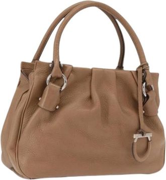 Ferragamo Pre-owned Handbags, female, Brown, Size: ONE SIZE Pre-owned Handbag