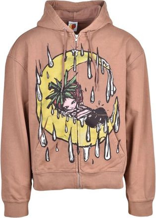 Sky High Farm Hooded Sweatshirt - Heren - Vesten met rits - Beige - S - Katoen - Hoodies & sweatvesten
