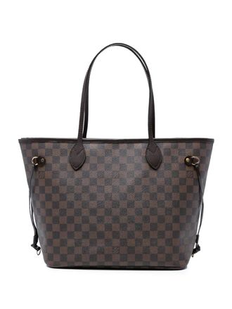 Louis Vuitton 2008 Damier Ebene Neverfull MM tote bag - women - Calf Leather/Fabric/Leather - One Size - Brown