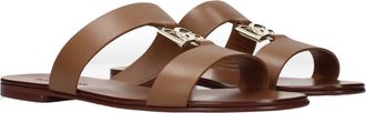 Dolce & Gabbana Leather Slippers - Brown