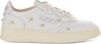 Autry Embroidered Flower Trainers