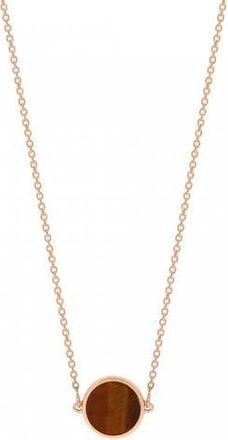 Ginette NY Mini Ever Necklace in Tiger Eye at Nordstrom, Size Small