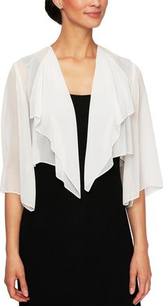 Alex Evenings Hanky Bolero Cardigan in Ivory at Nordstrom, Size X-Large
