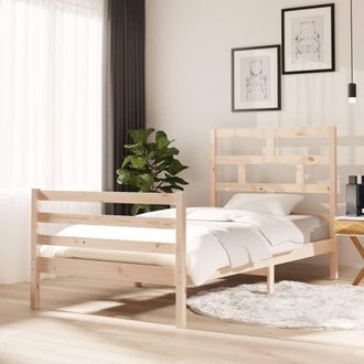 vidaXL Estructura De Cama Madera Maciza De Pino 100x200 Cm Vidaxl