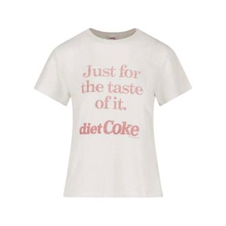 Re/Done Classic Tee Diet Coke - Dames - Tops - Wit - Maat: S Katoen