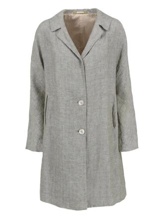Massimo Alba pre-owned herringbone linen coat - Grey