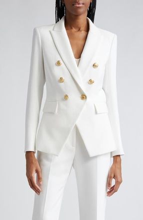 Veronica Beard Miller Linen Blend Dickey Jacket in White at Nordstrom, Size 12