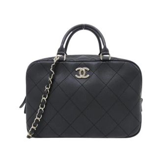 Chanel Pre-owned Vintage Handbag - Dames - Pre-owned - Zwart - Maat: ONE Size Leer