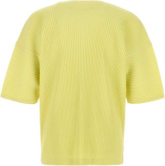 Homme Pliss&eacute; Issey Miyake Mens Colors T-Shirt Yellow Polyester