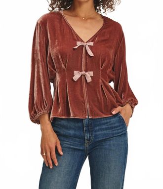 Velvet Elida Top In Rosegold
