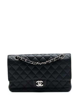 Chanel 2009-2010 Medium Classic Caviar Double Flap shoulder bag - women - Caviar Leather - One Size - Black