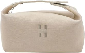 Herm&egrave;s Pre-owned Mini Bags, female, Beige, Size: ONE SIZE Pre-owned Bride-a-Brac PM Canvas Pouch