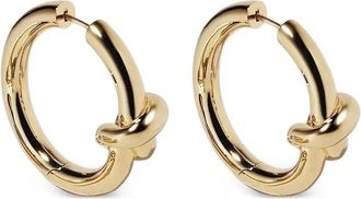 Jennifer Fisher 10K yellow gold plated Baby Knot hoop earrings