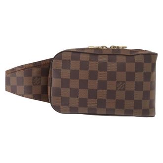 Louis Vuitton Geronimos Waist Damier Brown Canvas Handbag (Pre-Owned)