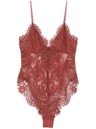 Zimmermann Illustration bodysuit - women - Viscose/Cotton/Polyamide - 2 - Brown