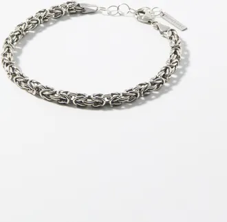 Rossetti Mens Silver Byzantine-link bracelet