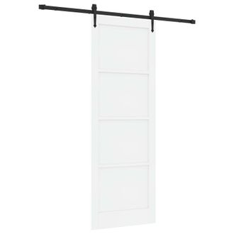 vidaXL Puerta Corredera Orkdal Blanco Y Negro 83 X 232 Cm Vidaxl