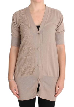 Pink Memories MEMORIES Lace Cotton Cardigan Womens Sweater