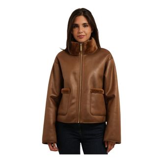 Pennyblack Giacca Reversibile Boxy - - Jackets - Donna - Marrone - 2XS