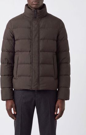 Herno Piumino corto in nylon trapuntato idrorepellente con collo alto