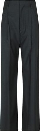 Victoria Beckham Ethel Pants - Dames - Straight fit broeken - Grijs - 3XS - Katoen - Broeken