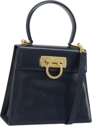 Ferragamo Pre-owned Handbags, female, Blue, Size: ONE SIZE Pre-owned Hand Bag