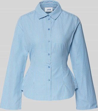 Jack & Jones Regular Fit Bluse mit Bindeg&uuml;rtel Modell CARO in Hellblau, Gr&ouml;&szlig;e XL